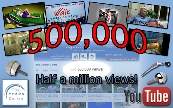 500,000 views for The McMinn Centre Youtube channel