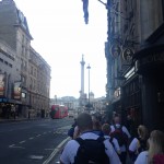 Approaching Trafalgar Square
