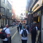 Mr McMinn and his team walking the streets of London