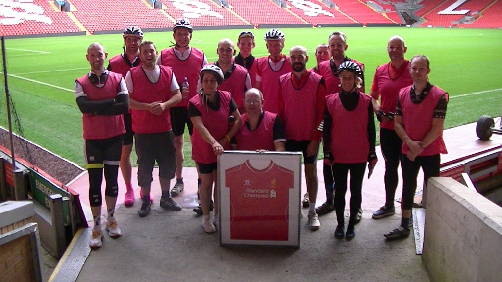 Chris Brightmore Charity Cycle Liverpool FC