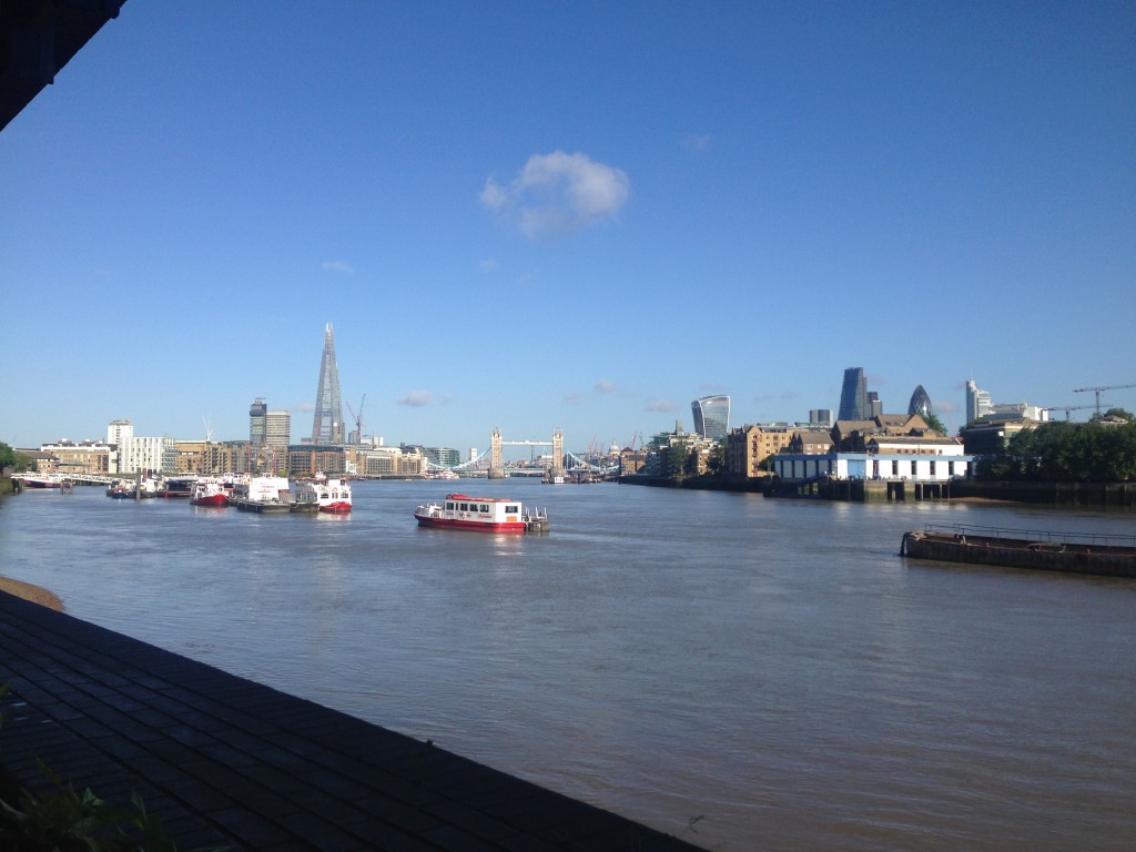 London skyline with the Shard in the distance
