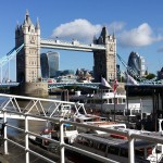 Waiting to reconvene at Tower Bridge