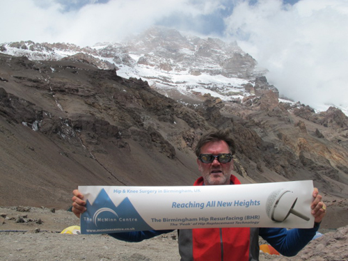 hip resurfacing patient Jim Ryall tackles Mount Aconcagua